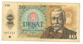 Bankovka ČSSR 10 líc 1986